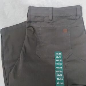 WP Weatherproof Cargo Utility 40x30 Gray Stretch Flex Waistband Straight Pants Q